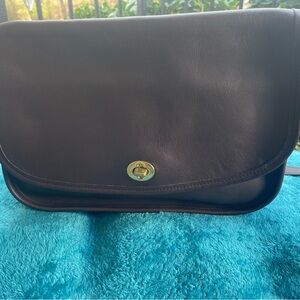 Coach Dark Brown Leather Shoulder Bag